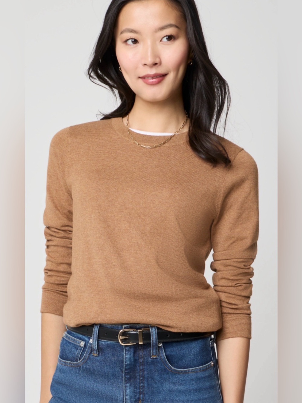 J. Crew women’s 100% tan cotton long sleeve sweater. M